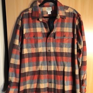 L.L. Bean Apple Cinnamon Flannel Shirt